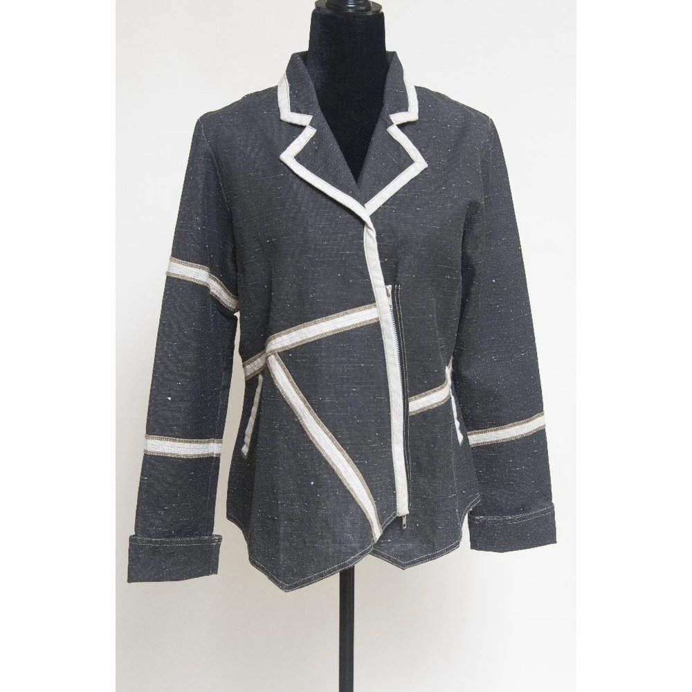 Anthropologie NEESH by D.A.R. Gray Linen/Cotton Jacket Blazer - Large